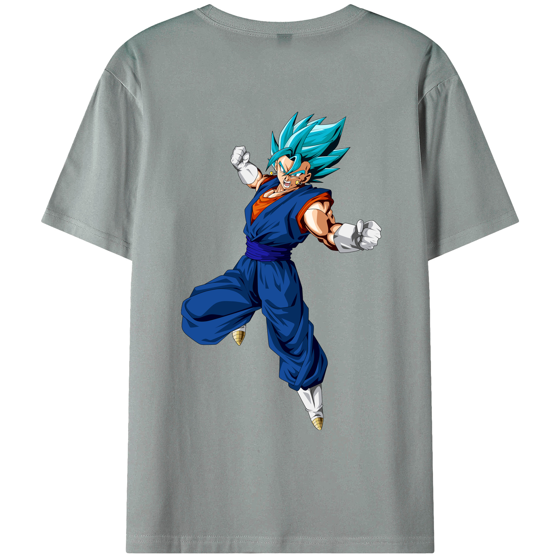 （画像用） ドラゴンボール ベジット DRAGON BALL Vegetto 綿100％ メンズ半袖Tシャツ（バックプリント） 通気性